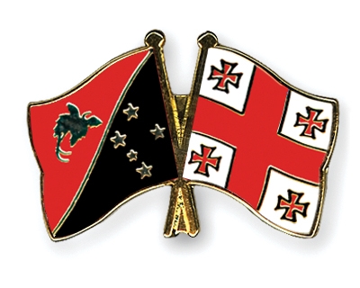 Fahnen Pins Papua-Neuguinea Georgien