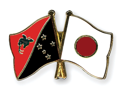 Fahnen Pins Papua-Neuguinea Japan