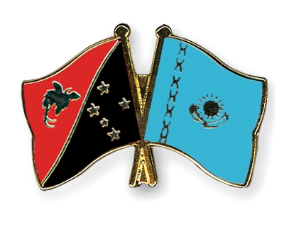 Fahnen Pins Papua-Neuguinea Kasachstan