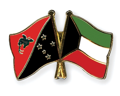 Fahnen Pins Papua-Neuguinea Kuwait