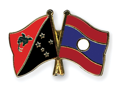 Fahnen Pins Papua-Neuguinea Laos