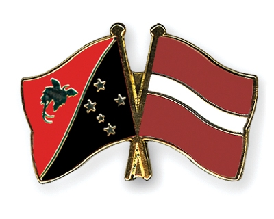 Fahnen Pins Papua-Neuguinea Lettland