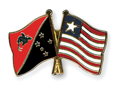 Fahnen Pins Papua-Neuguinea Liberia