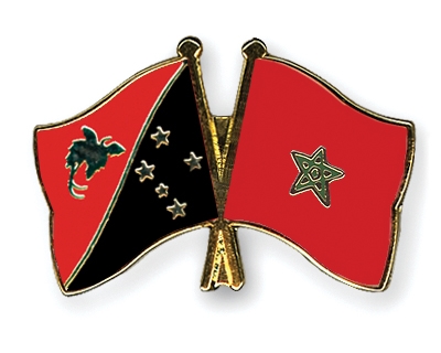 Fahnen Pins Papua-Neuguinea Marokko