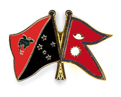 Fahnen Pins Papua-Neuguinea Nepal