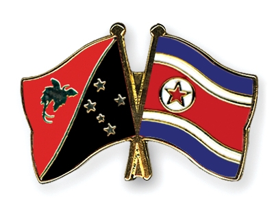 Fahnen Pins Papua-Neuguinea Nordkorea