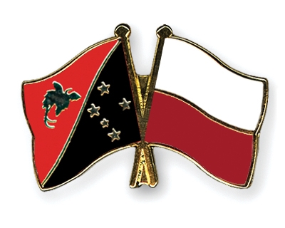 Fahnen Pins Papua-Neuguinea Polen