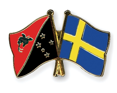 Fahnen Pins Papua-Neuguinea Schweden