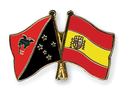 Fahnen Pins Papua-Neuguinea Spanien