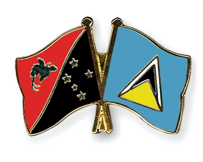 Fahnen Pins Papua-Neuguinea St-Lucia