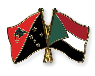 Fahnen Pins Papua-Neuguinea Sudan