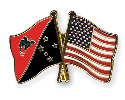 Fahnen Pins Papua-Neuguinea USA