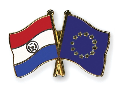 Fahnen Pins Paraguay Europa