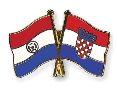 Fahnen Pins Paraguay Kroatien
