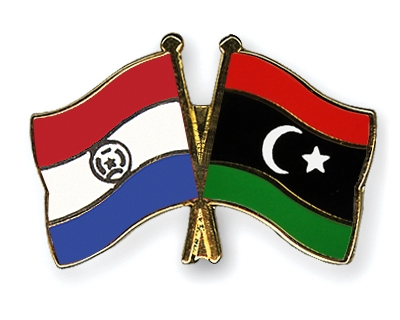 Fahnen Pins Paraguay Libyen