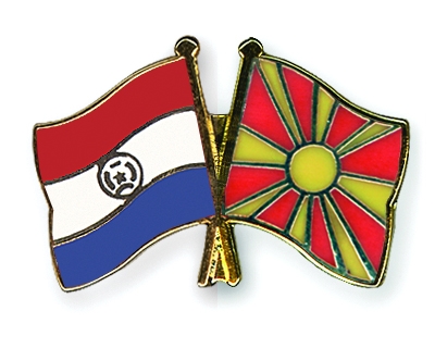 Fahnen Pins Paraguay Mazedonien