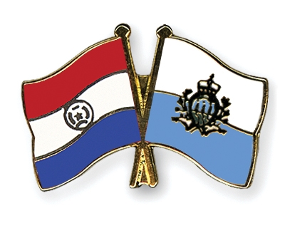 Fahnen Pins Paraguay San-Marino