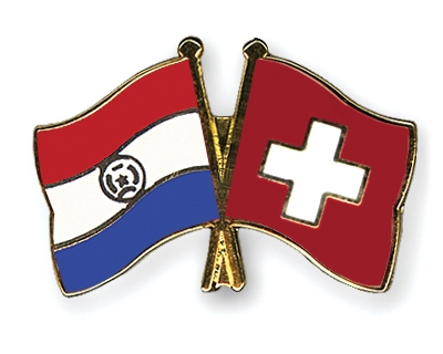 Fahnen Pins Paraguay Schweiz