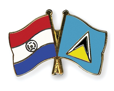 Fahnen Pins Paraguay St-Lucia