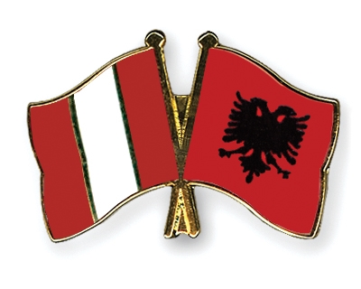 Fahnen Pins Peru Albanien
