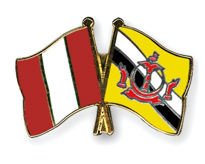 Fahnen Pins Peru Brunei-Darussalam