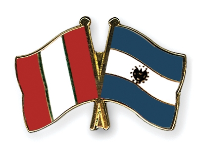 Fahnen Pins Peru El-Salvador