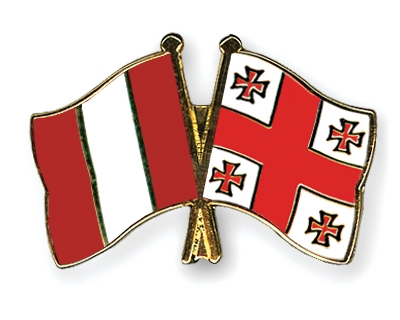 Fahnen Pins Peru Georgien