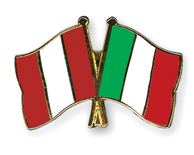 Fahnen Pins Peru Italien