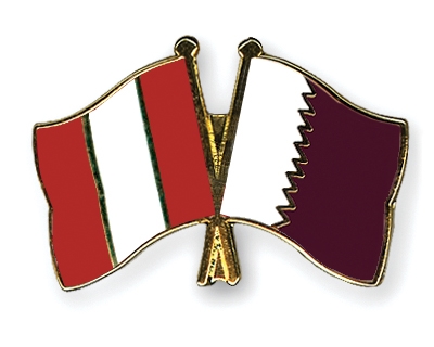 Fahnen Pins Peru Katar