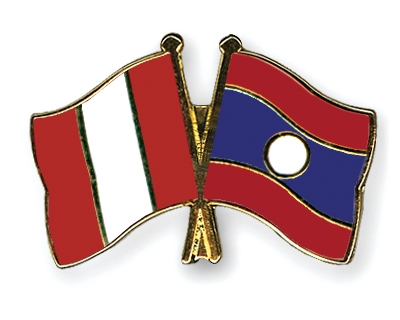 Fahnen Pins Peru Laos