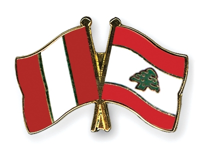 Fahnen Pins Peru Libanon