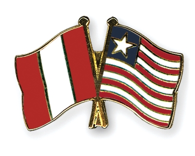 Fahnen Pins Peru Liberia