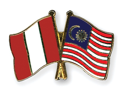 Fahnen Pins Peru Malaysia