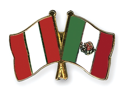 Fahnen Pins Peru Mexiko