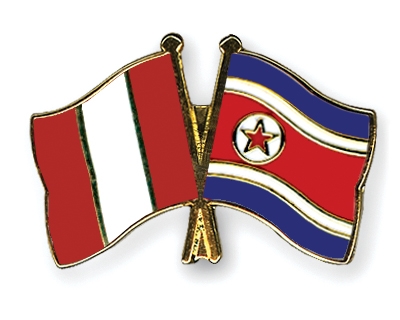 Fahnen Pins Peru Nordkorea