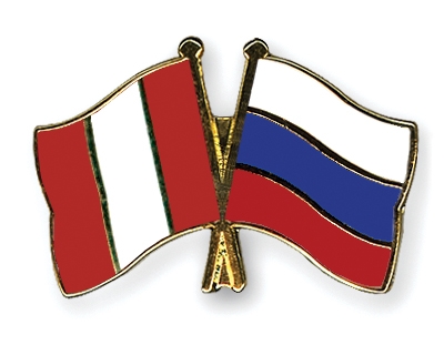 Fahnen Pins Peru Russland