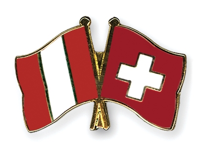 Fahnen Pins Peru Schweiz