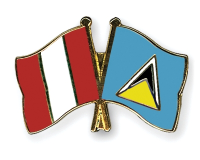 Fahnen Pins Peru St-Lucia