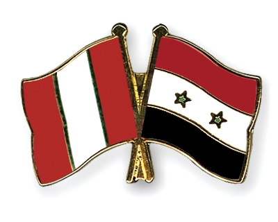 Fahnen Pins Peru Syrien