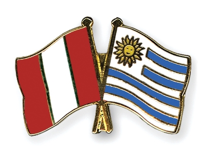 Fahnen Pins Peru Uruguay