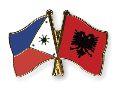 Fahnen Pins Philippinen Albanien