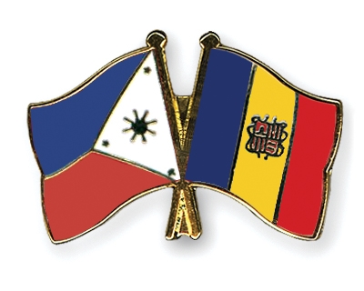 Fahnen Pins Philippinen Andorra
