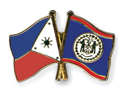 Fahnen Pins Philippinen Belize