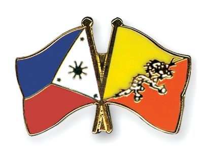 Fahnen Pins Philippinen Bhutan