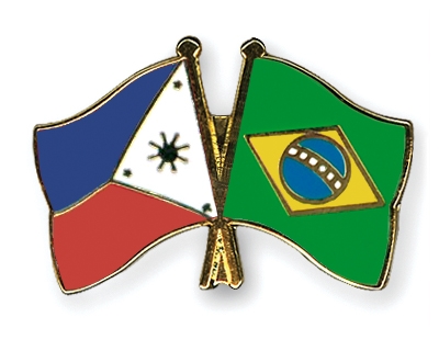 Fahnen Pins Philippinen Brasilien