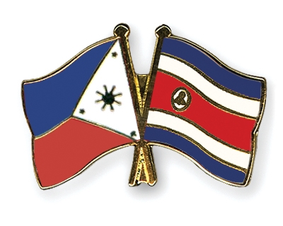 Fahnen Pins Philippinen Costa-Rica