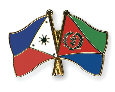 Fahnen Pins Philippinen Eritrea