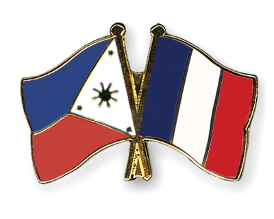 Fahnen Pins Philippinen Frankreich