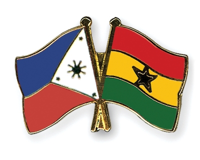 Fahnen Pins Philippinen Ghana