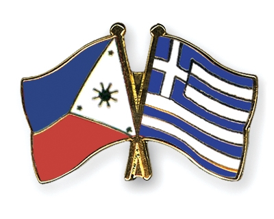 Fahnen Pins Philippinen Griechenland